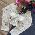 Khadi Cotton Long Sleeve Blouse – Off White (RC)