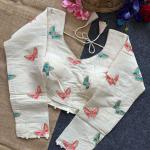 Khadi Cotton Long Sleeve Blouse – Off White (RC)