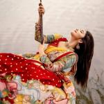 Kalamkari Print Georgette Lehenga Choli Set with Dupatta (PC)