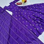 Chinon Embroidered Flared Gown with Dupatta (PC)