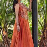 Vichitra Silk Lehenga Choli Set with Embroidered Shrug (PC)