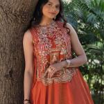 Vichitra Silk Lehenga Choli Set with Embroidered Shrug (PC)