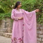 Chanderi Silk Embroidered Kurti Pant Dupatta Set