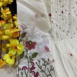 Chanderi Silk Embroidered Kurti Pant Dupatta Set
