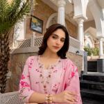 Chanderi Silk Butti A-Line Kurti Pant Dupatta Set
