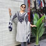 Zik Zek Handwork Jaipuri Cotton Kurti Pant Dupatta Set