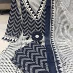 Zik Zek Handwork Jaipuri Cotton Kurti Pant Dupatta Set