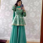 Designer Fandy Silk Kediyu Lehenga Set with Dupatta (MC)