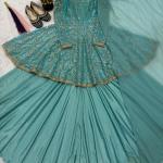 Designer Fandy Silk Kediyu Lehenga Set with Dupatta (MC)