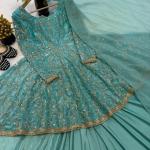 Designer Fandy Silk Kediyu Lehenga Set with Dupatta (MC)