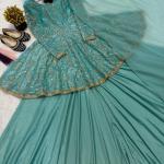 Designer Fandy Silk Kediyu Lehenga Set with Dupatta (MC)