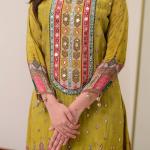 Pista Shanti Chinon Anarkali Kurti Palazzo Set with Dupatta