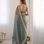 Moss Silk Butti Saree with Blouse (TF)
