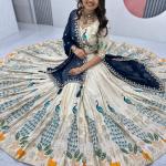 Designer Tissue Silk Wedding Lehenga Choli Set with Dupatta