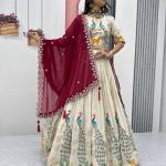 Designer Tissue Silk Wedding Lehenga Choli Set with Dupatta