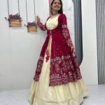Designer Indo-Western Lehenga Set with Embroidered Shrug