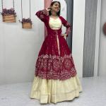 Designer Indo-Western Lehenga Set with Embroidered Shrug
