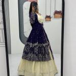 Designer Indo-Western Lehenga Set with Embroidered Shrug