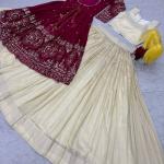 Designer Indo-Western Lehenga Set with Embroidered Shrug
