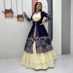 Designer Indo-Western Lehenga Set with Embroidered Shrug